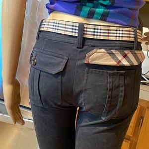 Burberry Nova Check Black Capri Jeans🔥🖤 RARE/Upscale Detailng🔥26” Waist/SMALL